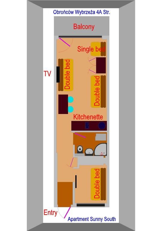 Апартаменты Apartament Słoneczne Południe Гданьск